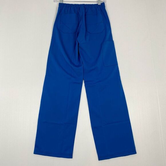 NWT WonderWink Wonderwork 5212 UnisexAdult Drawstring Cargo Scrub Pants Blue XXS - Picture 2 of 16